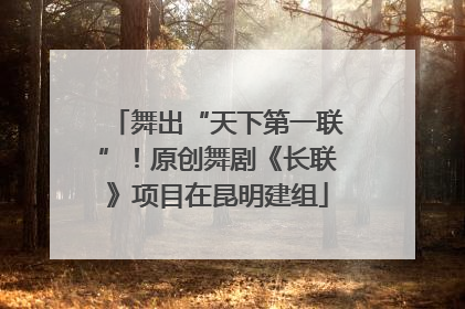舞出“天下第一联”！原创舞剧《长联》项目在昆明建组