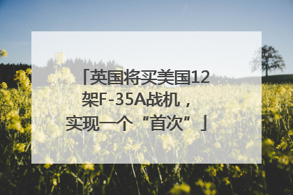 英国将买美国12架F-35A战机，实现一个“首次”