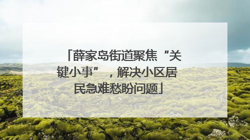 薛家岛街道聚焦“关键小事”，解决小区居民急难愁盼问题