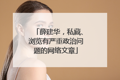 薛建华，私藏、浏览有严重政治问题的网络文章