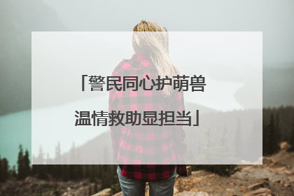 警民同心护萌兽 温情救助显担当