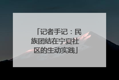 记者手记：民族团结在宁夏社区的生动实践
