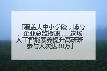 覆盖大中小学段，博导、企业总监授课……这场人工智能素养提升高研班参与人次达30万