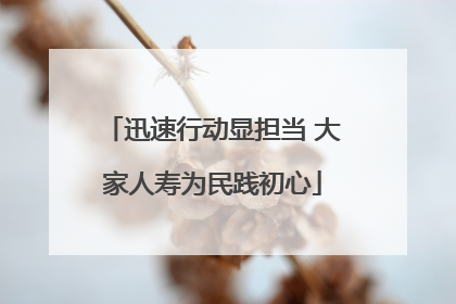 迅速行动显担当 大家人寿为民践初心