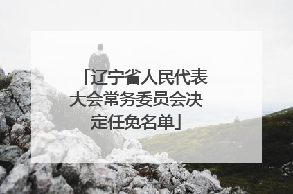 辽宁省人民代表大会常务委员会决定任免名单