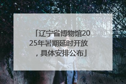 辽宁省博物馆2025年暑期延时开放，具体安排公布