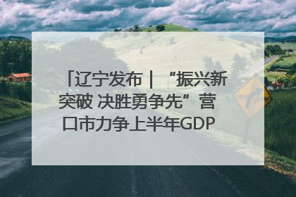 辽宁发布｜“振兴新突破 决胜勇争先”营口市力争上半年GDP增长6%左右