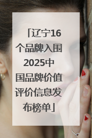 辽宁16个品牌入围2025中国品牌价值评价信息发布榜单