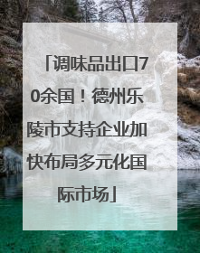 调味品出口70余国！德州乐陵市支持企业加快布局多元化国际市场