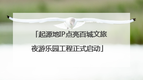 起源地IP点亮百城文旅夜游乐园工程正式启动