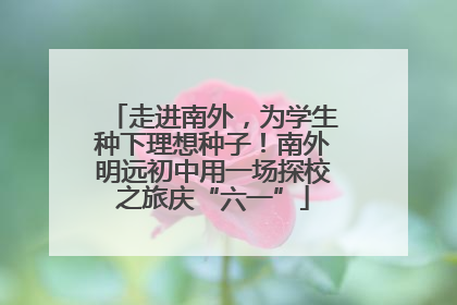 走进南外，为学生种下理想种子！南外明远初中用一场探校之旅庆“六一”