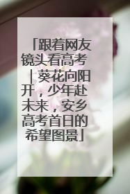 跟着网友镜头看高考｜葵花向阳开，少年赴未来，安乡高考首日的希望图景