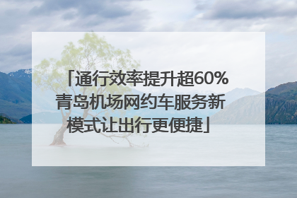 通行效率提升超60% 青岛机场网约车服务新模式让出行更便捷