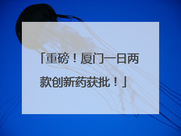 重磅！厦门一日两款创新药获批！