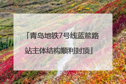 青岛地铁7号线蓝鳌路站主体结构顺利封顶