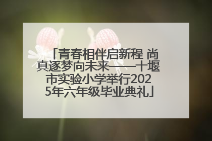 青春相伴启新程 尚真逐梦向未来——十堰市实验小学举行2025年六年级毕业典礼