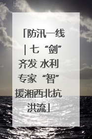 防汛一线｜七“剑”齐发 水利专家“智”援湘西北抗洪流