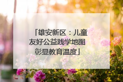 雄安新区：儿童友好公益践学地图彰显教育温度