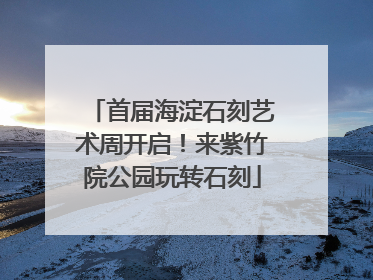 首届海淀石刻艺术周开启！来紫竹院公园玩转石刻