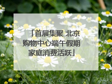 首展集聚 北京购物中心端午假期家庭消费活跃