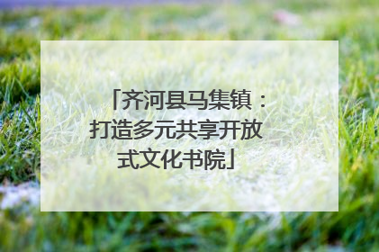 齐河县马集镇：打造多元共享开放式文化书院