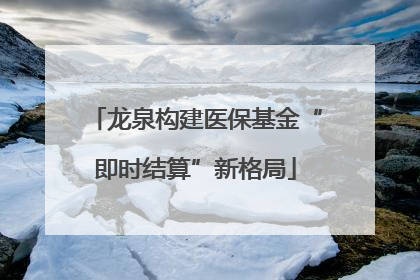龙泉构建医保基金“即时结算”新格局