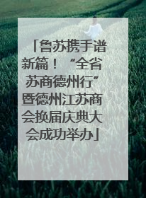 鲁苏携手谱新篇！“全省苏商德州行”暨德州江苏商会换届庆典大会成功举办