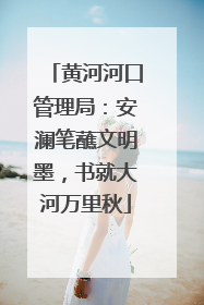 黄河河口管理局：安澜笔蘸文明墨，书就大河万里秋