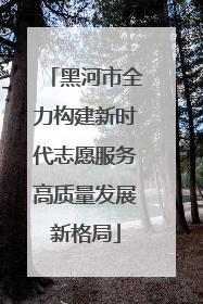 黑河市全力构建新时代志愿服务高质量发展新格局