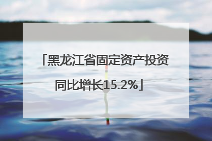 黑龙江省固定资产投资同比增长15.2%