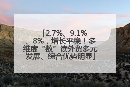 2.7%、9.1%、8%，增长平稳！多维度“数”读外贸多元发展、综合优势明显
