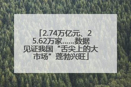 2.74万亿元、25.62万家……数据见证我国“舌尖上的大市场”蓬勃兴旺