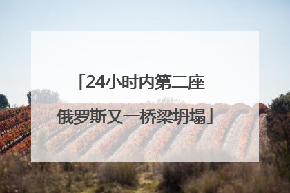 24小时内第二座 俄罗斯又一桥梁坍塌