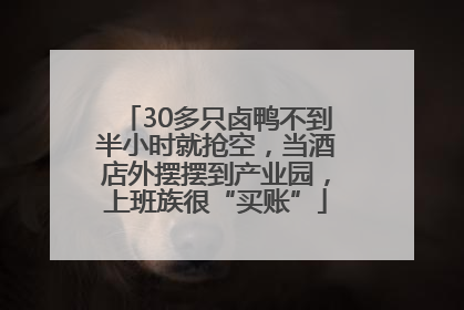 30多只卤鸭不到半小时就抢空，当酒店外摆摆到产业园，上班族很“买账”
