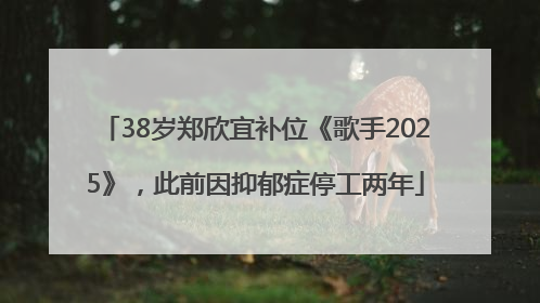 38岁郑欣宜补位《歌手2025》，此前因抑郁症停工两年