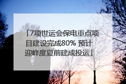 7项世运会保电重点项目建设完成80% 预计迎峰度夏前建成投运