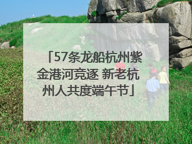 57条龙船杭州紫金港河竞逐 新老杭州人共度端午节