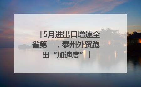 5月进出口增速全省第一，泰州外贸跑出“加速度”